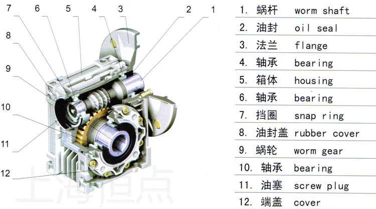 RV系列減速機剖面圖
