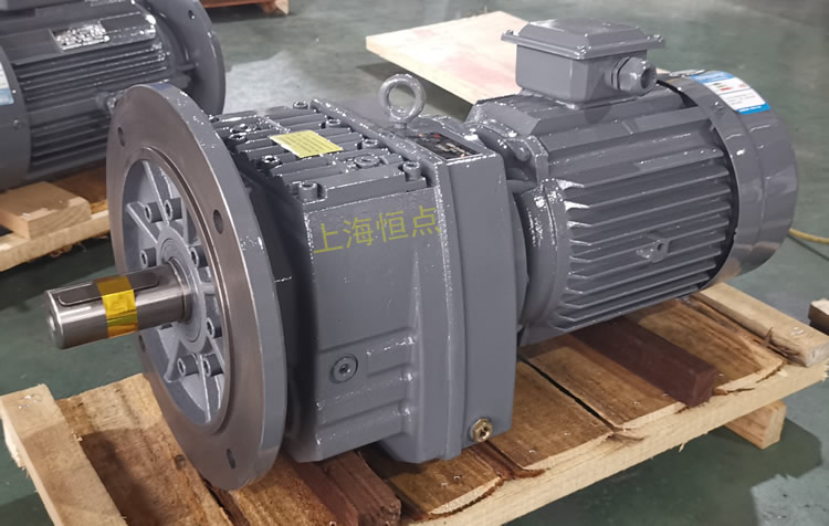 RF87減速機，立式安裝，輸入配電機，實物照片如下