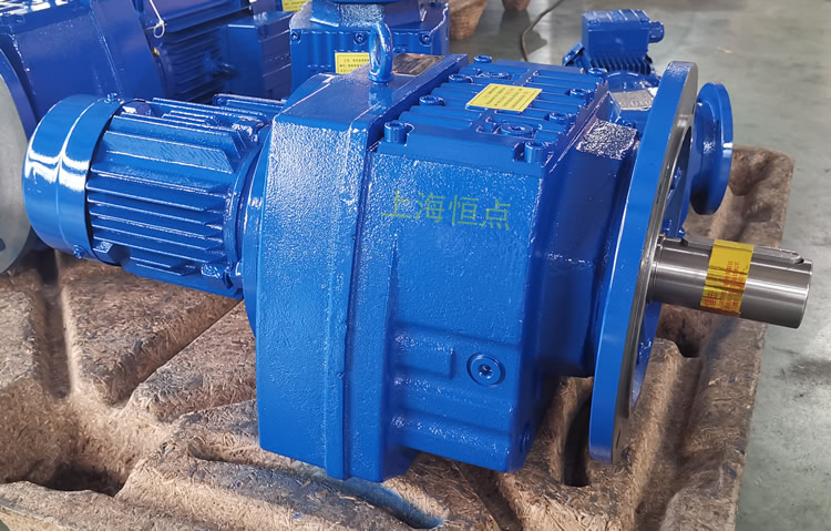 RF87減速機，立式安裝，輸入配電機，實物照片如下