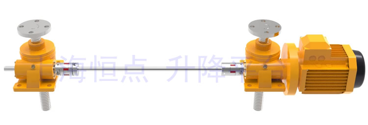 SWL系列直線型升降平台，電機直聯側放實物圖